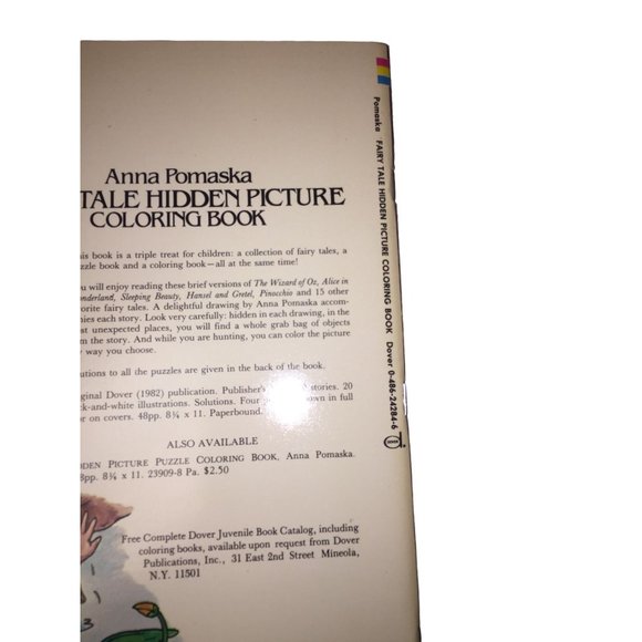 Fairy Tale Hidden Picture Coloring Book by Anna Pomaska Dover Coloring Book - Picture 12 of 12